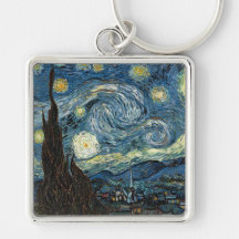 Starry Night by Vincent van Gogh Key Chain