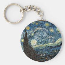Starry Night by Vincent Van Gogh Key Chains