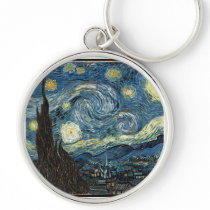 Starry Night by Vincent van Gogh keychains by jerseyskimmilk Starry Night by Vincent van Gogh keychains