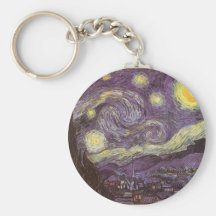 Starry Night by Vincent van Gogh Keychain