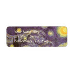 Starry Night by Vincent van Gogh Custom Return Address Label