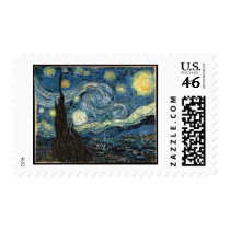 Starry Night by Vincent Van Gogh postage by rahulbiswas Starry Night by Vincent Van Gogh postage