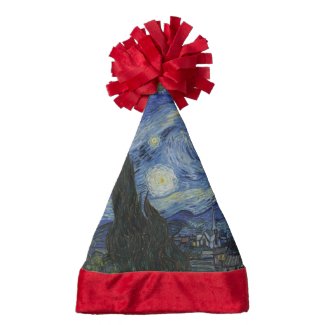 Starry Night by Vincent Van Gogh Santa Hat