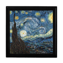 Starry Night by Vincent Van Gogh Trinket Box