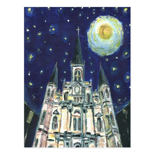 Starry Night Cathedral Post Card