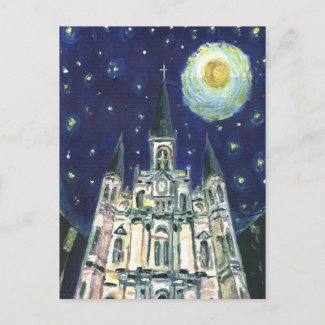Starry Night Cathedral postcard