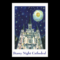 Starry Night Cathedral posters by figstreetstudio Starry Night Cathedral posters
