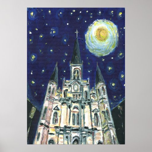 Starry Night Cathedral Posters