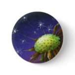 Starry night dandelion pinback button