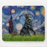 Starry Night - Flat Coated Retriever 2 Mouse Pads