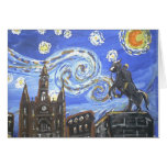 Starry Night French Quarter Greeting Card