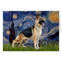 Starry Night - German Shepherd 13 Cards