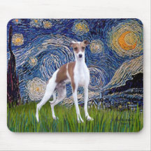 Starry Night - Italian Greyhound 7 Mousepad