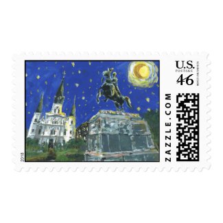 Starry Night Jackson Square stamp