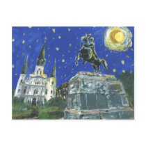 Starry Night Jackson Square postcards by figstreetstudio Starry Night Jackson Square postcards
