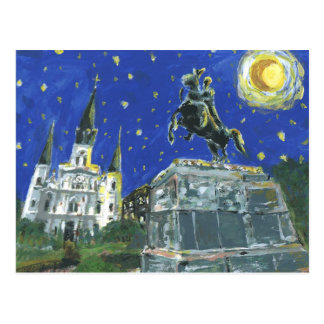 Starry Night Jackson Square Postcard