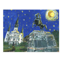 Starry Night Jackson Square Postcards