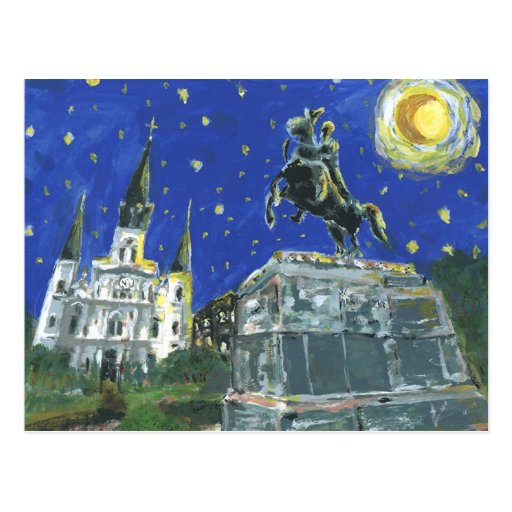 Starry Night Jackson Square Postcards