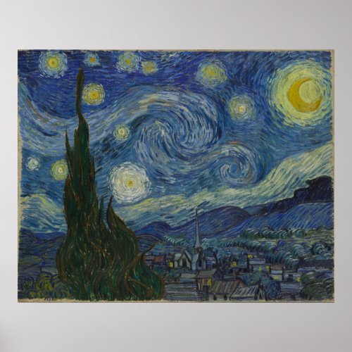 Starry Night Large Canvas Vincent Van Gogh print