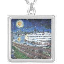 Starry Night Mississippi Queen Personalized Necklace