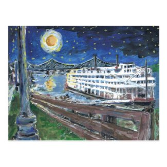 Starry Night Mississippi Queen Postcards
