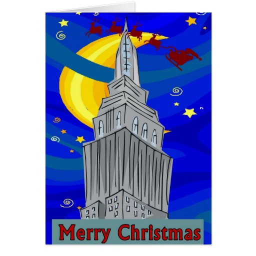 Starry Night New York Christmas Card Zazzle