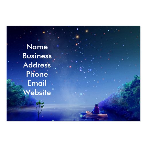 Starry Night on the River Business Card (front side)