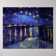 starry night over the rhone 1890 posters