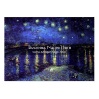 starry night over the rhone 1890,Van Gogh Business Card Templates