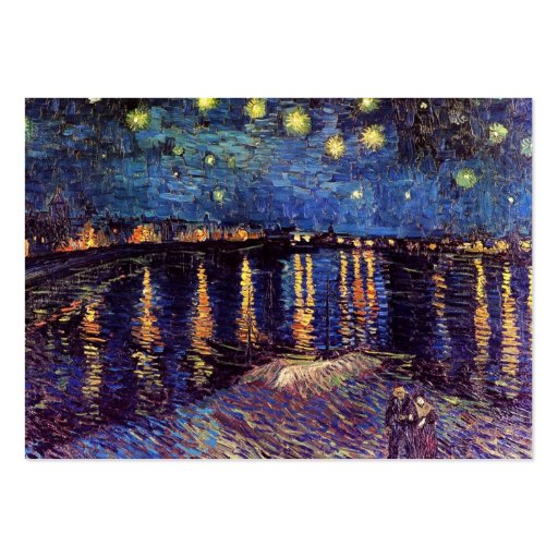 Starry night over the Rhone by Van Gogh Business Card (front side)