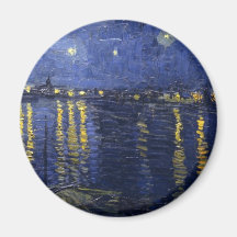 Starry Night Over the Rhone Fridge Magnet