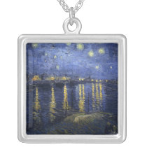 Starry Night Over the Rhone - Van Gogh (1888) Pendants