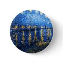 Starry Night Over the Rhone, Van Gogh Button