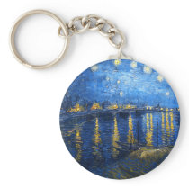 Starry Night Over the Rhone, Van Gogh Keychain