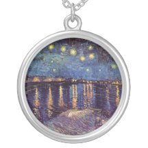 Starry Night Over the Rhone - Van Gogh Custom Necklace