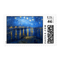 Starry Night Over the Rhone, Van Gogh Stamp