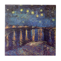 Starry Night Over the Rhone - Van Gogh Tile