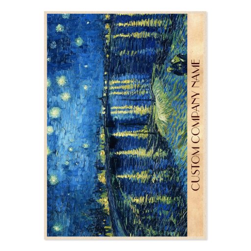 Starry Night over the Rhone Vincent van Gogh Business Card Template (back side)