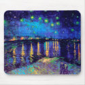 Starry Night over the Rhone, Vincent Van Gogh mousepads