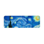 Starry Night Painting By Painter Vincent Van Gogh Custom Return Address Labels