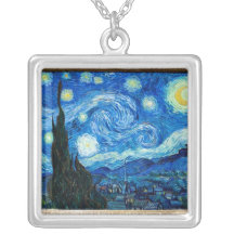Starry Night Painting By Painter Vincent Van Gogh Custom Jewelry