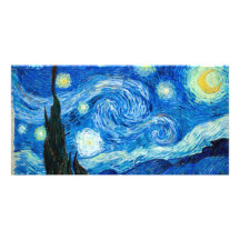 Starry Night Painting By Painter Vincent Van Gogh Photo Card Template
