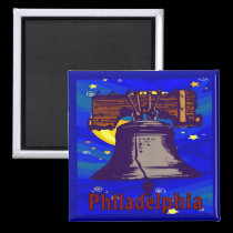 Starry Night Philadelphia Liberty Bell magnets