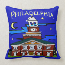 Starry Night Philadelphia Moon pillows