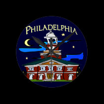Starry Night Philly Moon wall clocks