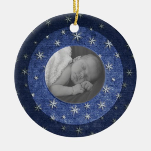 Starry Night Photo Keepsake Christmas Ornaments