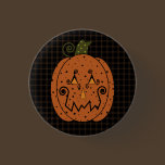 Starry Night Pumpkins Button buttons