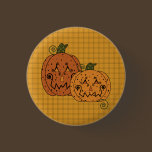 Starry Night Pumpkins Button buttons
