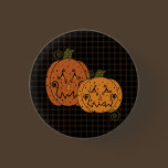 Starry Night Pumpkins Button buttons