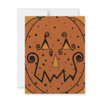 Starry Night Pumpkins Invitation